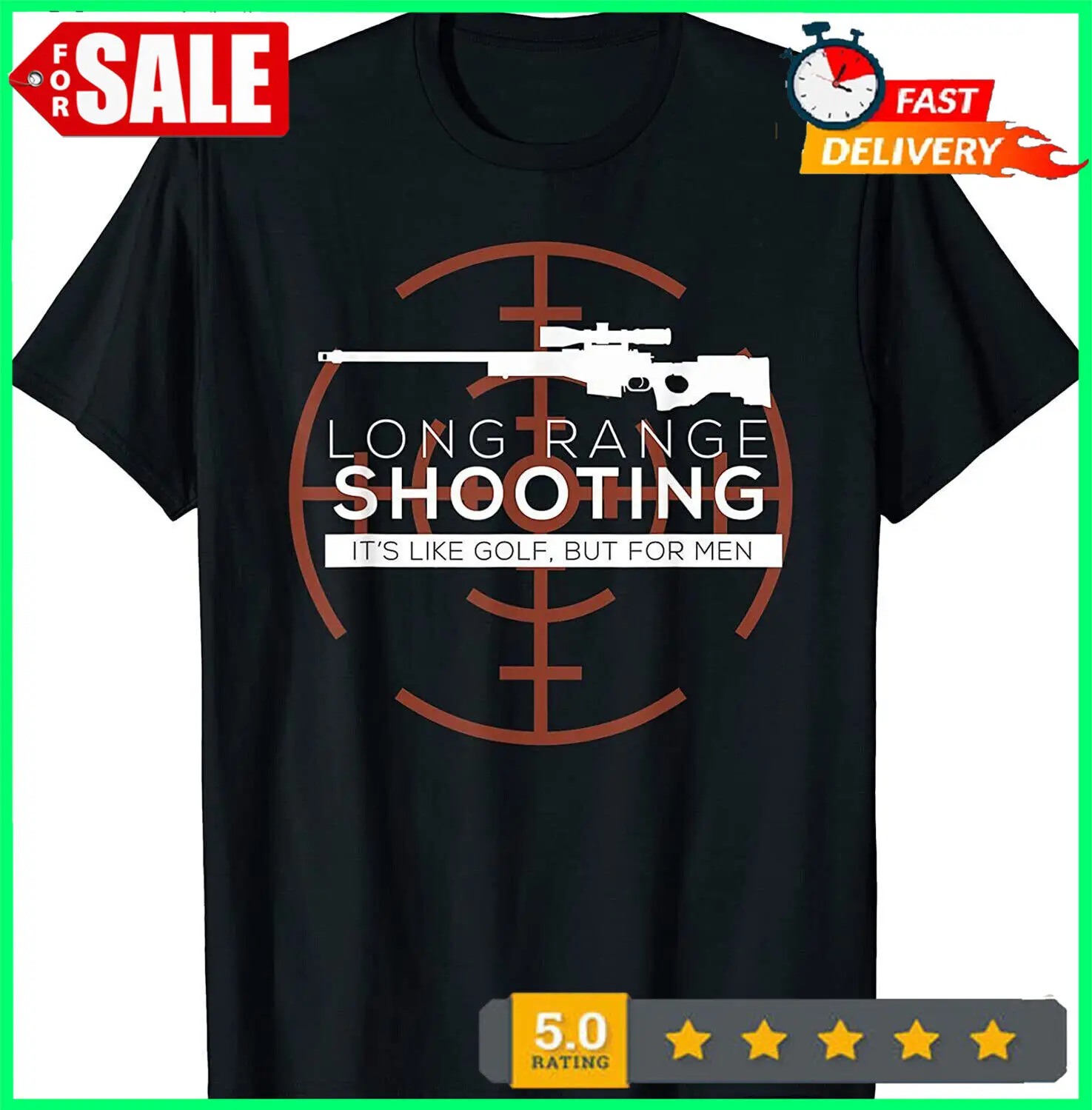 Lange Afstand Schieten Vintage Marksman Shooter Gun Liefhebber T-Shirt S-5XL