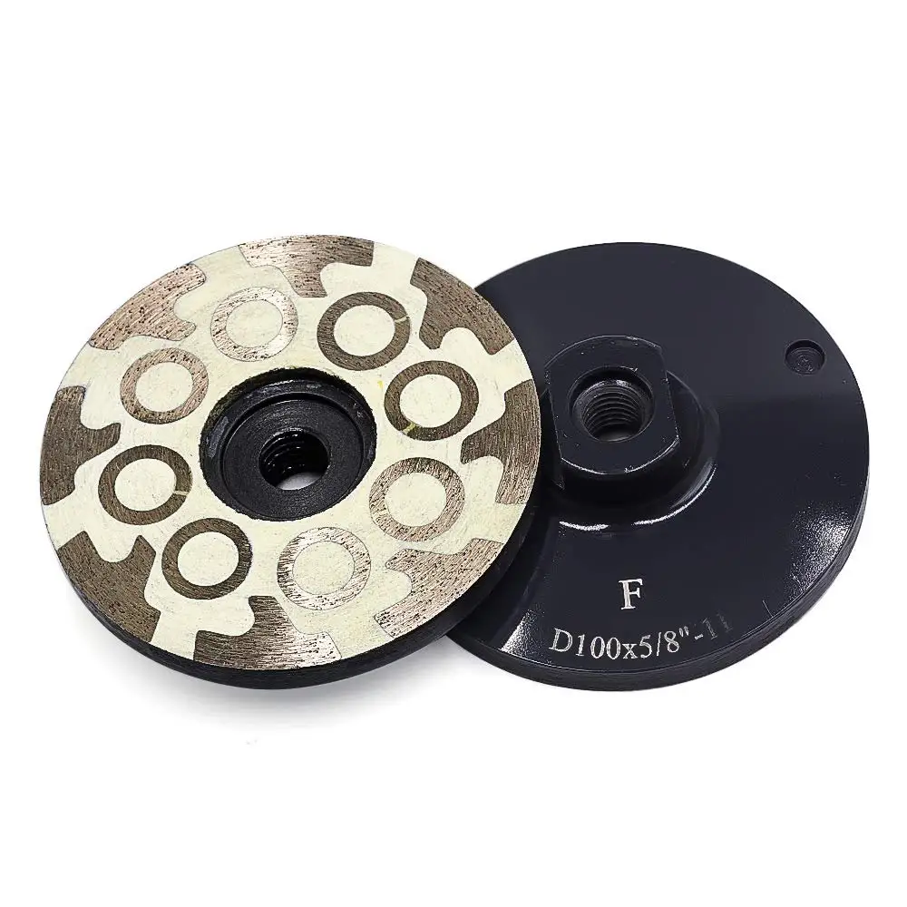 

4-дюймовый алмазный стаканчик, алмазный шлифовальный стакан из смолы, мелкозернистость с резьбой 5/8 дюйма-11 или M14 для шлифовального камня, бетона и плитки