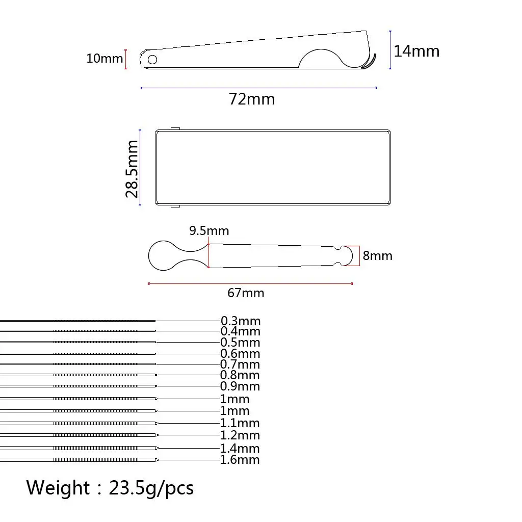 Nut File Stainless Steel Set Guitar Bass Bridge String Slots Tool Box for Luthier Repair and Instrument Care