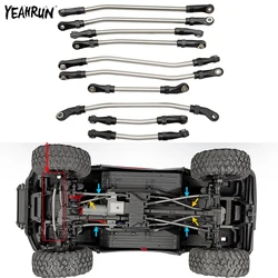 YEAHRUN Zestaw łączników ze stali nierdzewnej Drążek kierowniczy z głowicą kulową Zestaw końcówek drążka do części samochodowych 1/10 TRX-4 RC Crawler