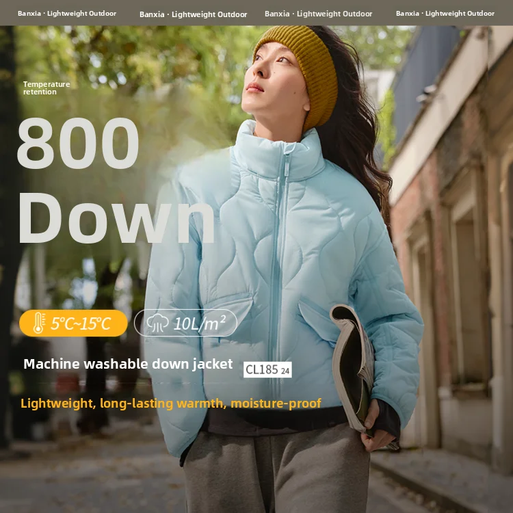 

Banana Leaf CL186 Women's Lightweight down Jacket Stand Collar Windproof Cotton Filled Vest Spring Autumn Seasonal Use