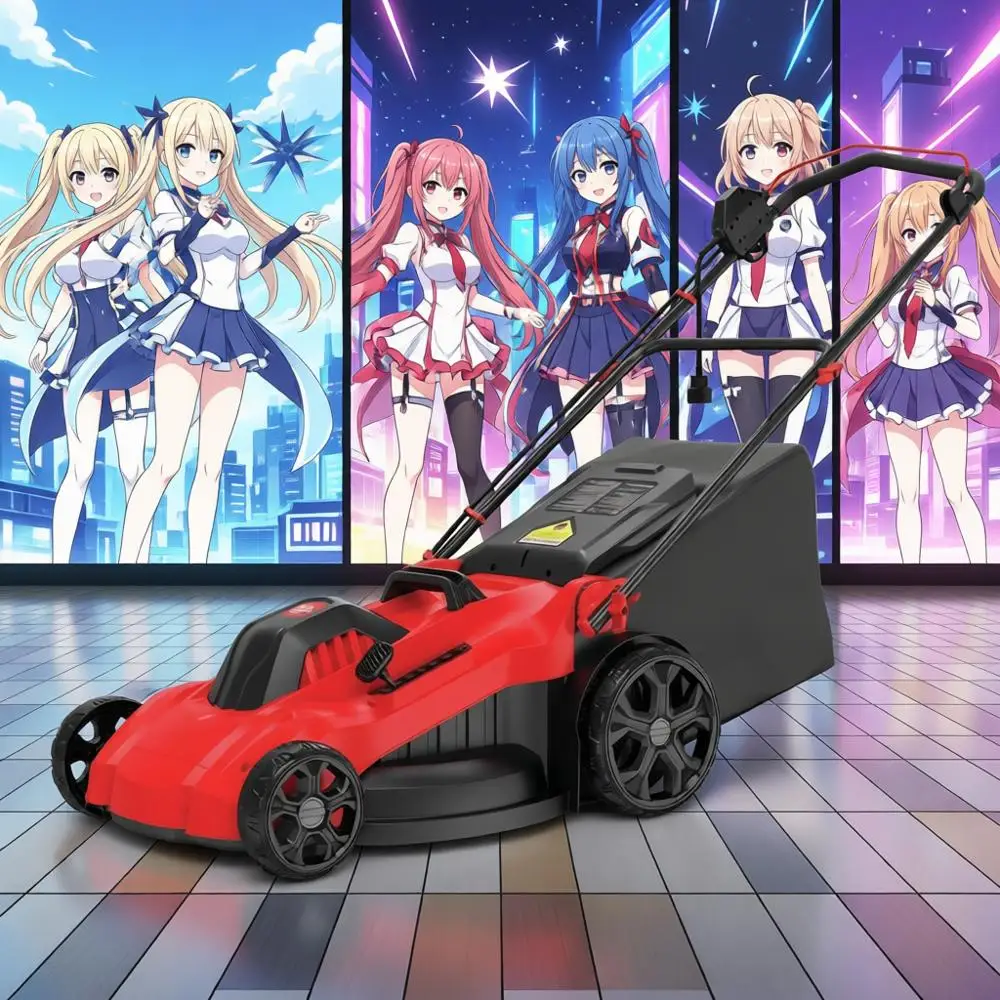 

20-Inch Corded Electric Lawn Mower, 13Ah Battery, Red