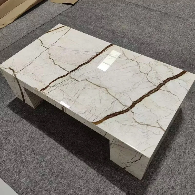 Modern Luxury Nordic Marble Plinths Durable Coffee Tables Base Vein Texture Center Table Set Furniture Bedroom Living Room
