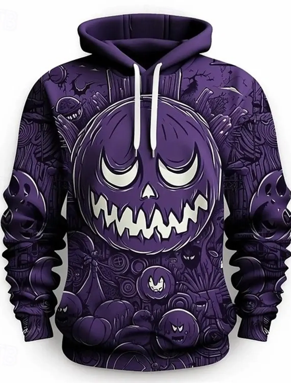 Halloween Men's Graphic Hoodie Pumpkin Prints Classic Casual 3D Pullover Holiday Fashion Hoodies Thin Style Long Sleeve Hooded