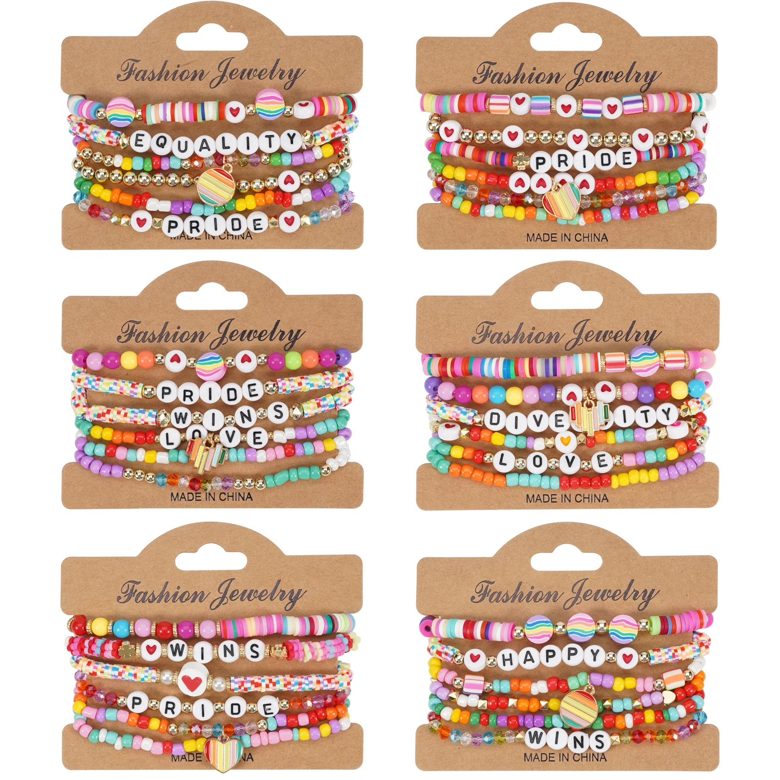 Bohemian colorful rice bead bracelet stackable elastic bracelet