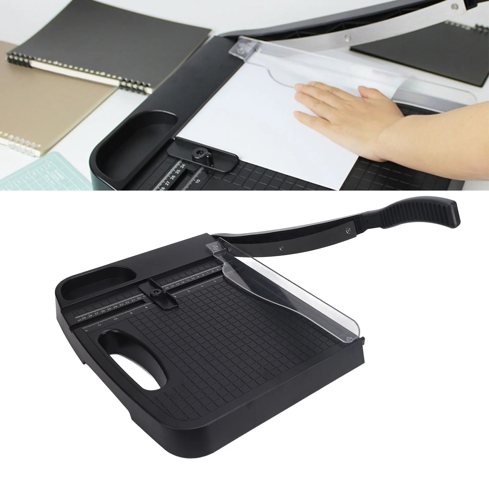 【New】A4 Paper Cutter 12 Inch Cut 12 Sheet Capacity Portable Letter Size Paper Trimmer for Office School Home