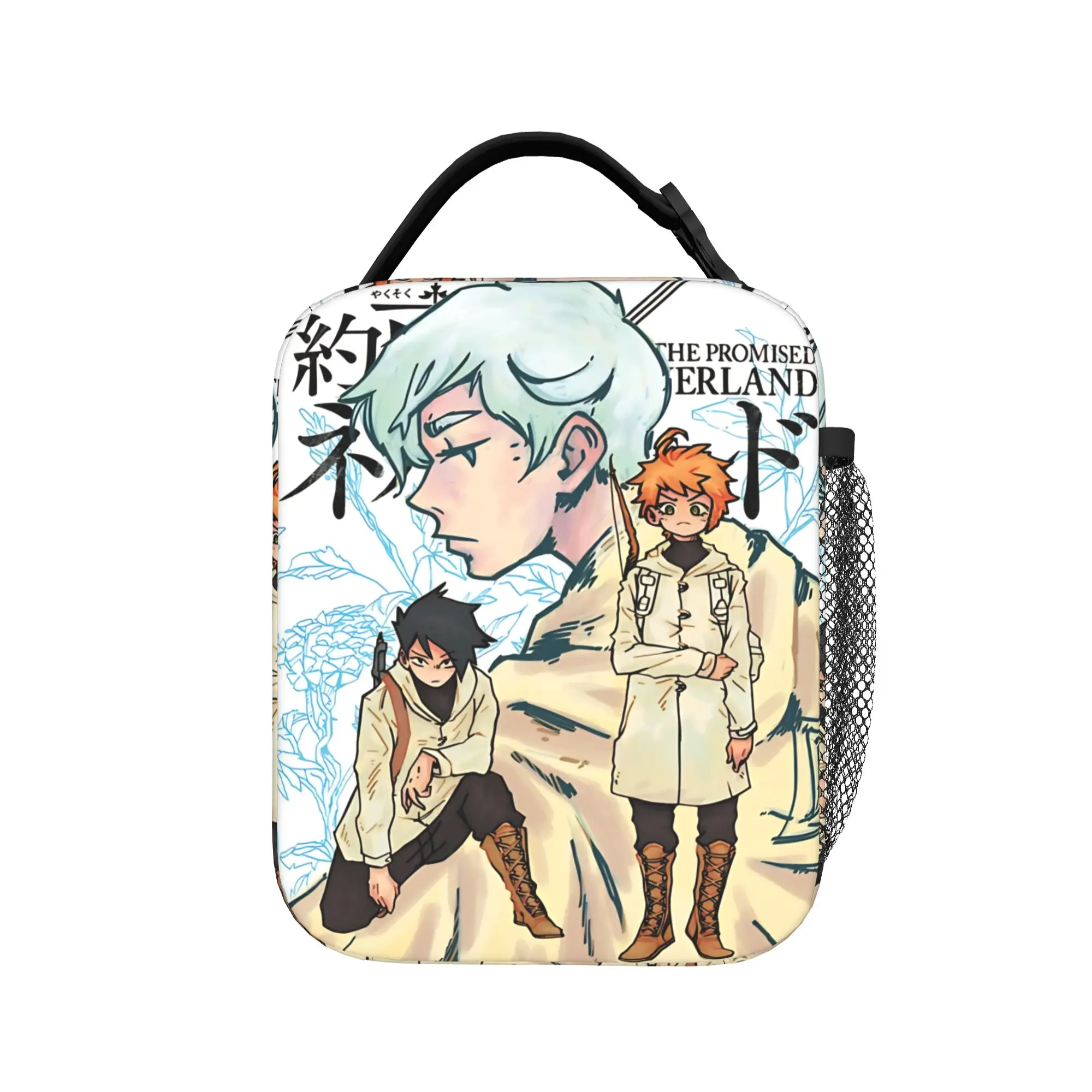 The promised neverland Lunch Bag  Leisure Lunch Box Travel Portable Insulated Tote Food Bags For Women Print Cooler Bag