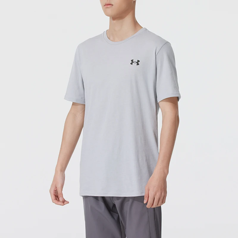 

Футболка Underarmour, мужская повседневная спортивная одежда, одежда для фитнеса и тренировок, удобная свободная дышащая одежда для бега с короткими рукавами 1370951-011