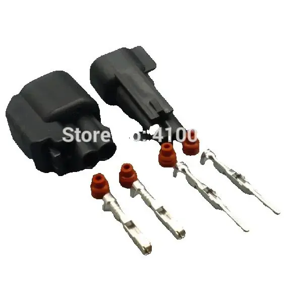 worldgolden 5/30/100sets male female ev6 ev14 USCAR Fuel Injector Pigtail Connectors sr20det rb30 GTR FAST ls2 ls3 universal