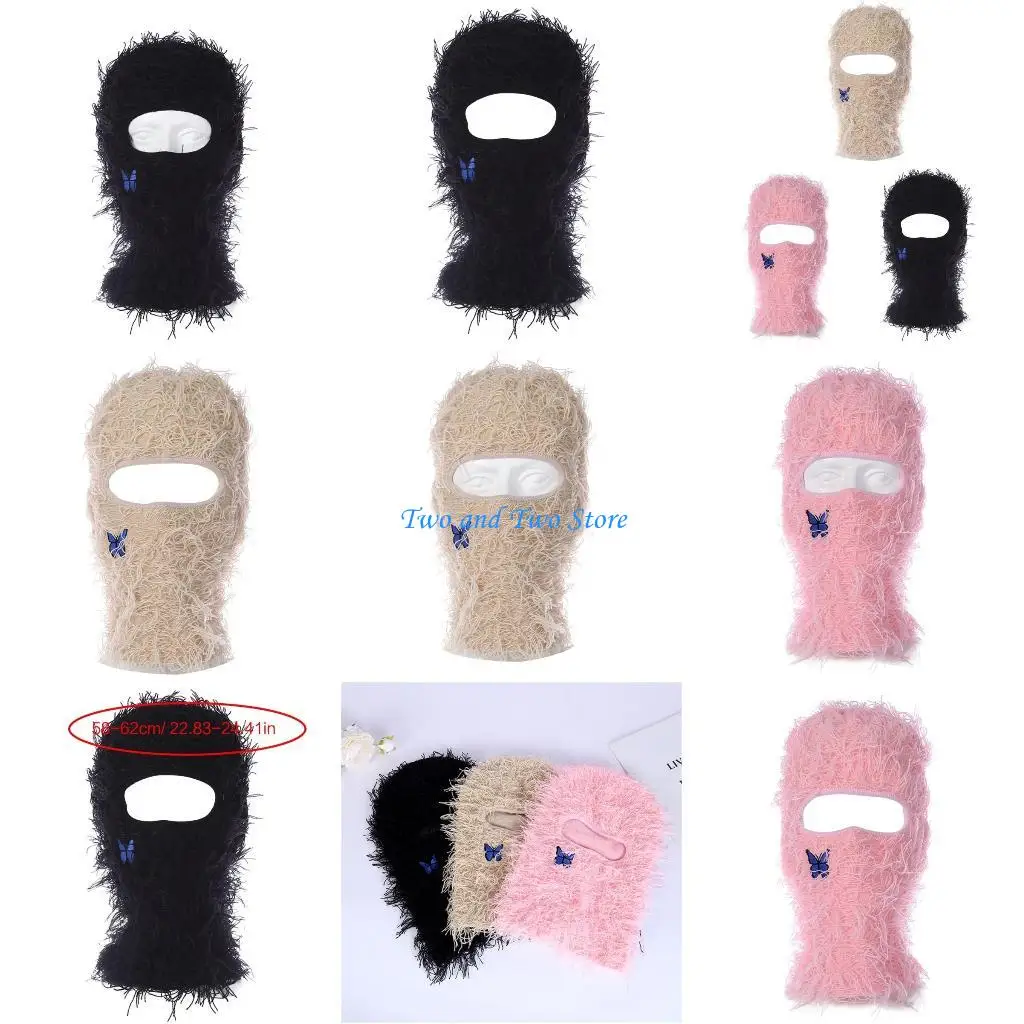 

HX6F Adult Teens Neck Protect Hat Balaclava Knit Hat Soft Winter Warmer Cycling Hat