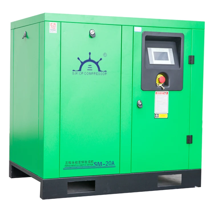 

20HP Industrial Rotary Screw Air Compressor 69CFM 230V 116PSI Automation Touch Screen Lubricated Core Motor Engine Components