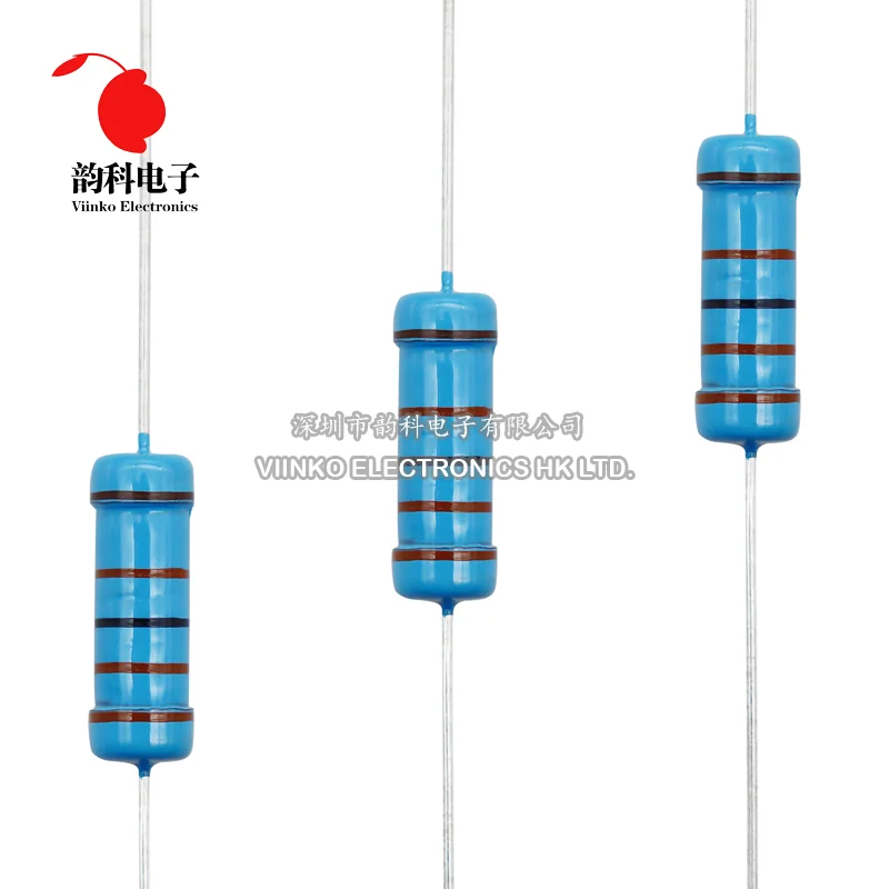 20pcs 3W Metal Film Resistor 3W 1%  0.1R - 2.2M 2.2 10 100 120 150 220 270 330 390 470 1K 2.2K 4.7K 10K 15K 100K 470K 1M ohm