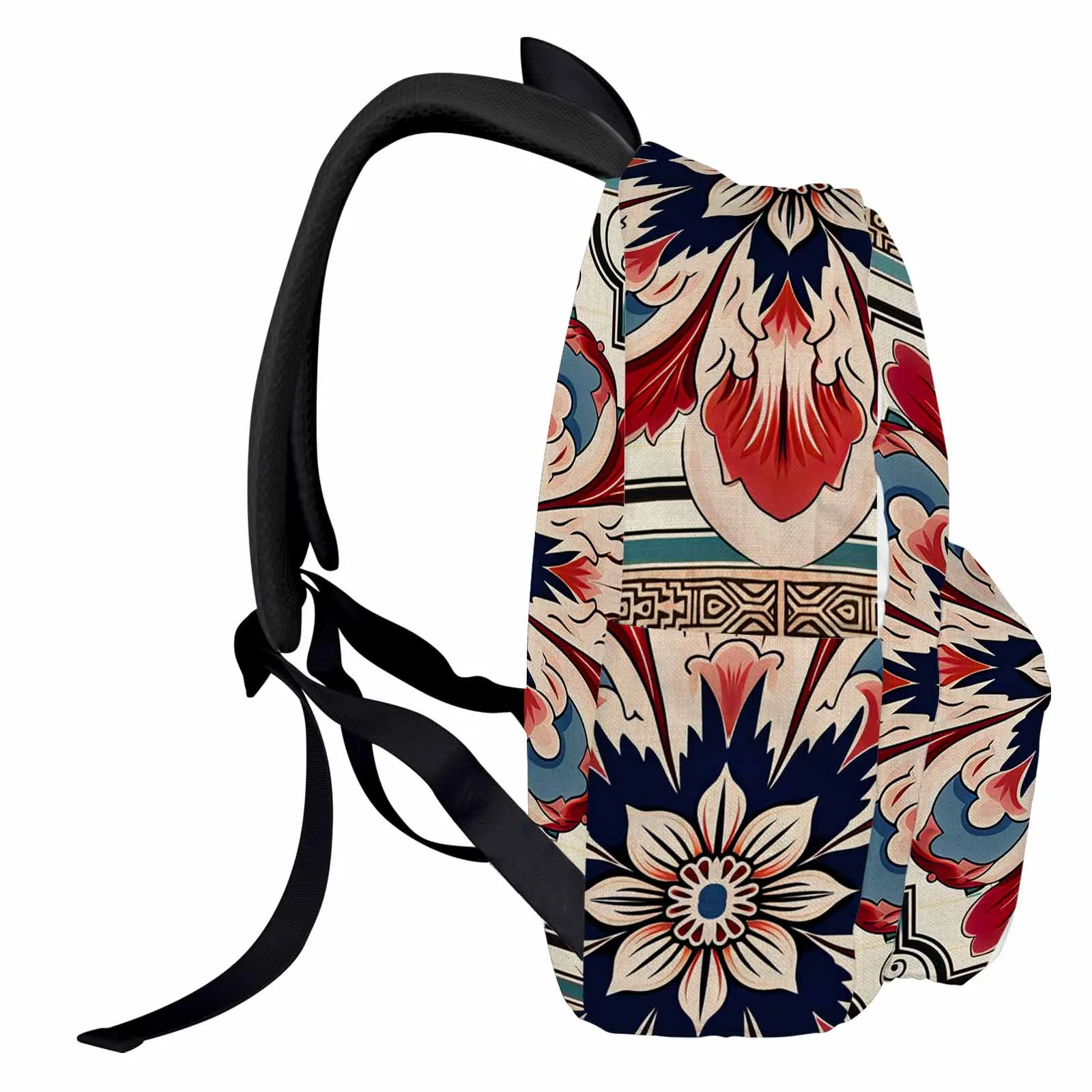 Flower Abstract Lines Backpack School Bags for Teenagers Students Laptop Bag Women's Casual Travel Backpack