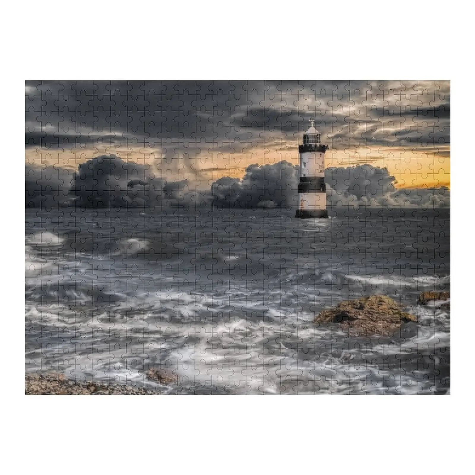 Маяк Шторм Anglesey Головоломка Имя Деревянная Игрушка Деревянное Имя Пользовательские Персонализированные Персонализированные Игрушки Для Детей Пазл