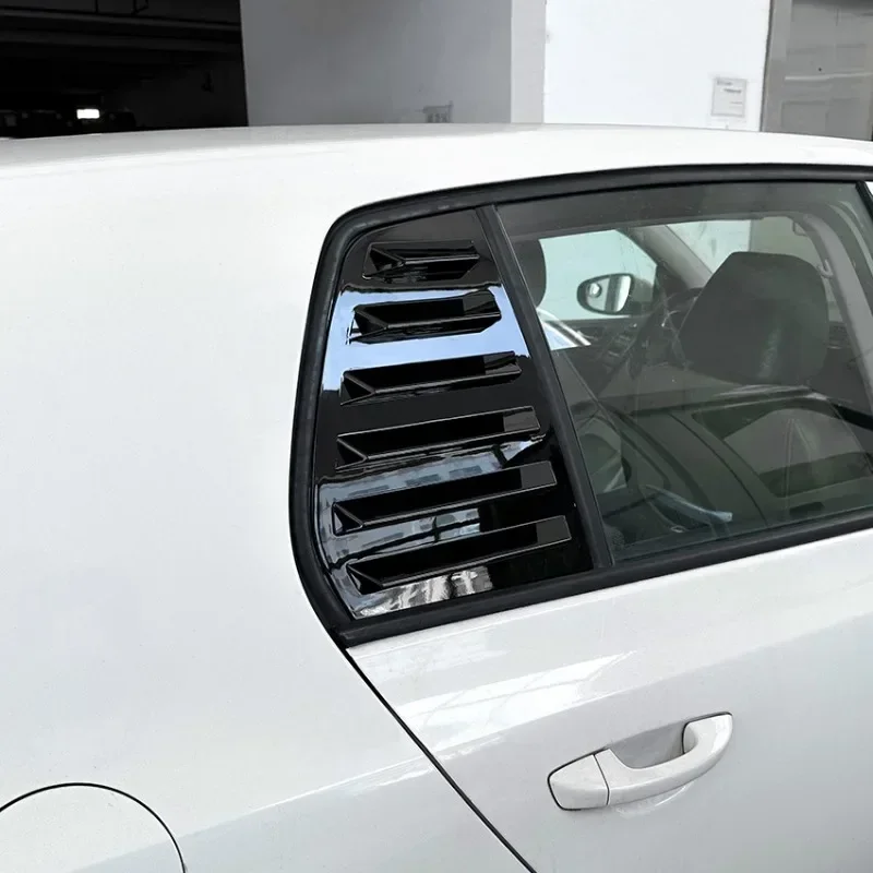 1 Pair Car Blinds Car Sticker Exterior Modification For VW Golf MK6 2008-2012 Triangular Window Decoration
