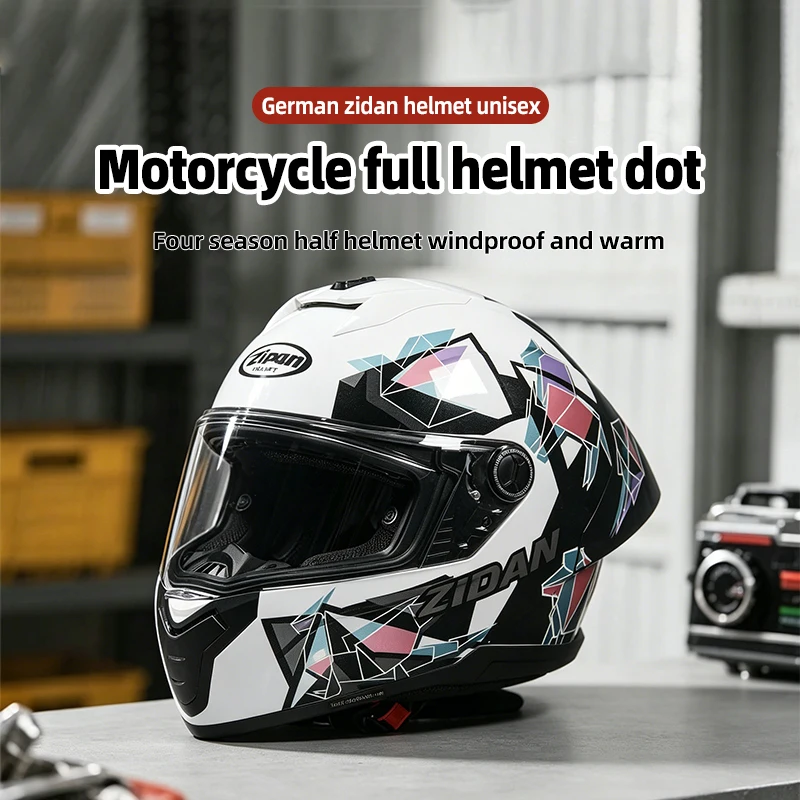 German 505 Zidan Bullet Motorcycle Full Helmet 3C Certified Four Seasons Universal Helmet For Motorcycle & Electric Bicycle