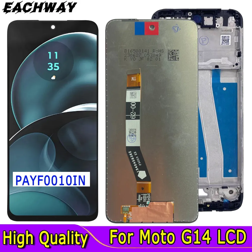 

6.5" For Motorola Moto G14 LCD PAYF0010IN Display Touch Panel Screen Sensor Digiziter Assembly Replace For Moto G14 LCD Screen