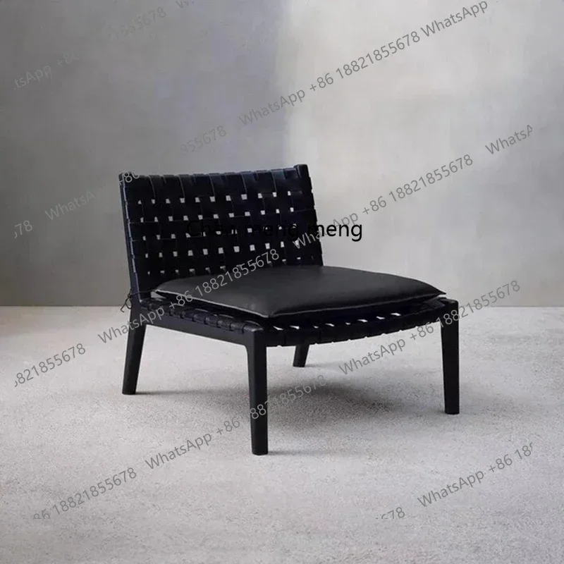 C88 Braided rattan single sofa, simple living room sofa chair, creative light luxury retro leisure chair