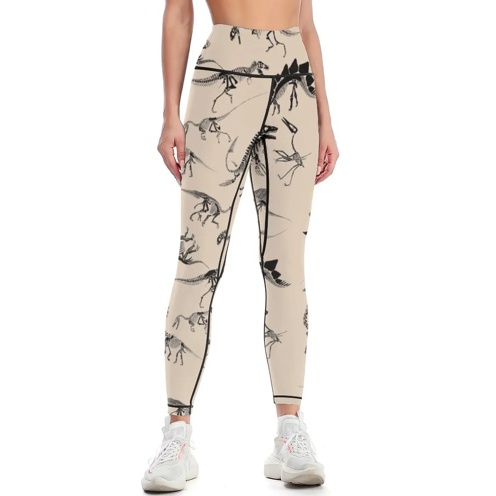 

Dinosaur Skeleton Diagrams Leggings Women sportwear Women's high waist Womens Leggings