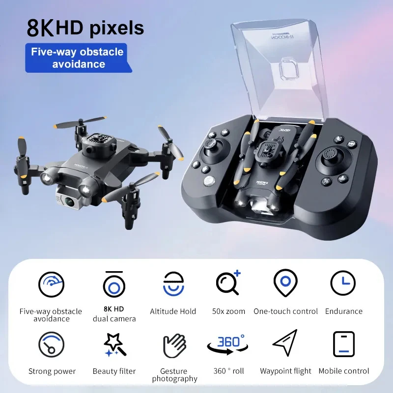 Mini V30 Drone 4DRC 8K HD Dual Camera FPV 5-Sided Obstacle Avoidance 1080P Aerial Professional Quadcopter WIFI Brushless 10000M