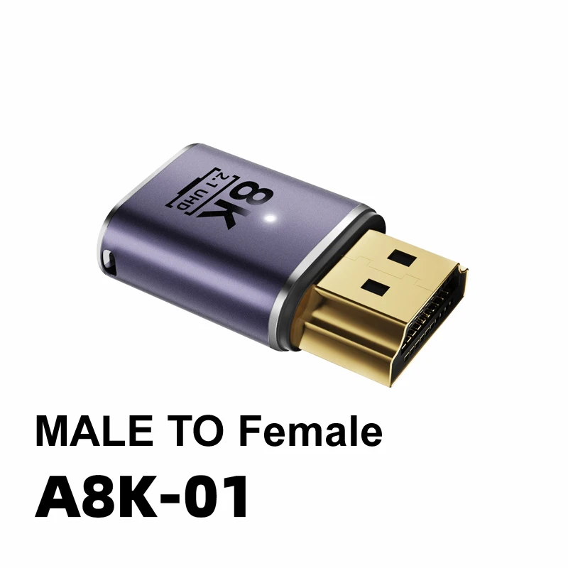 8K HDMI-compatible Extender Adapter 90 Degree Male To Female Converter 4K 120Hz UHD2.1 Elbow For PS4 PS5 HDTV Laptop Monitor Pro