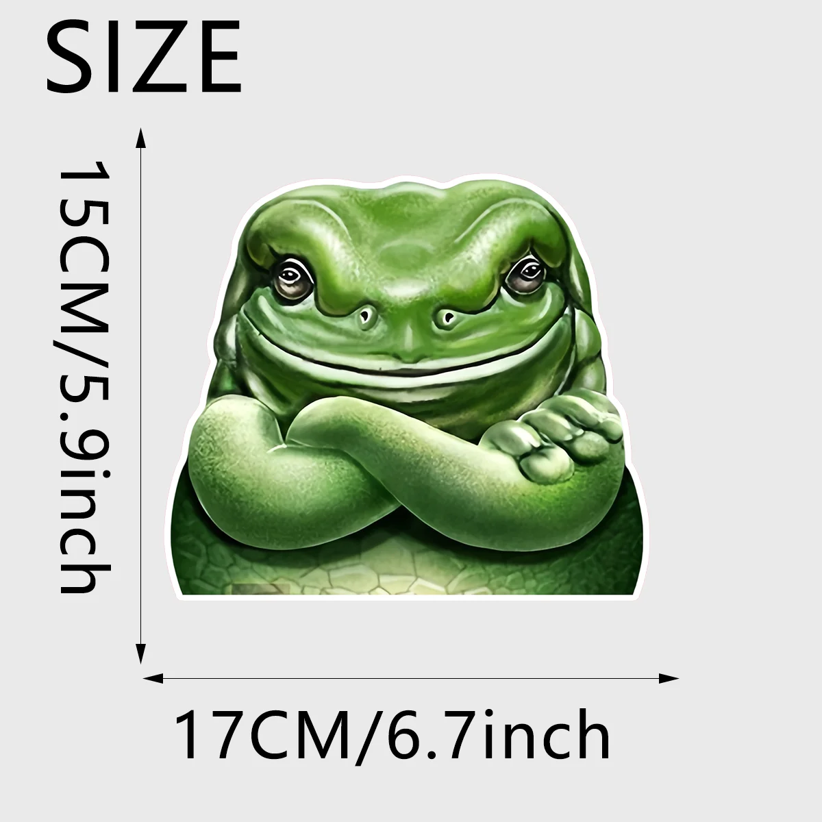 1pc-15x17cm Use our cute, fun and humorous frog stickers to make your car stand out - suitable for all vehicles  J-420