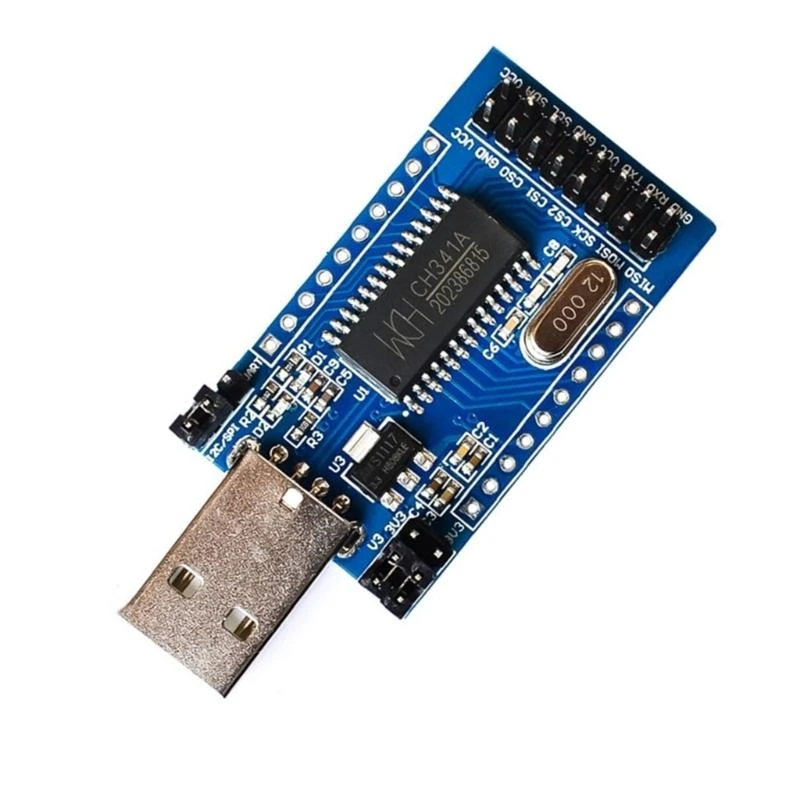 F68C CH341A USB to UART IIC ISP EPP Programmer Converter On-board Operating