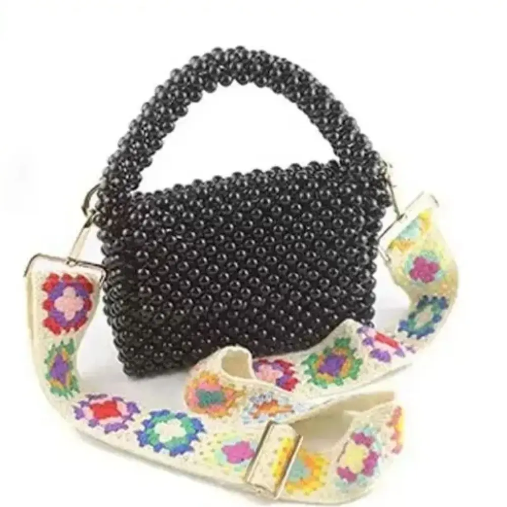 Crochet Flower Bag Strap Colorful Durable Women Bag Band Lightweight Comfortable Cross Body Bag Handle Lady