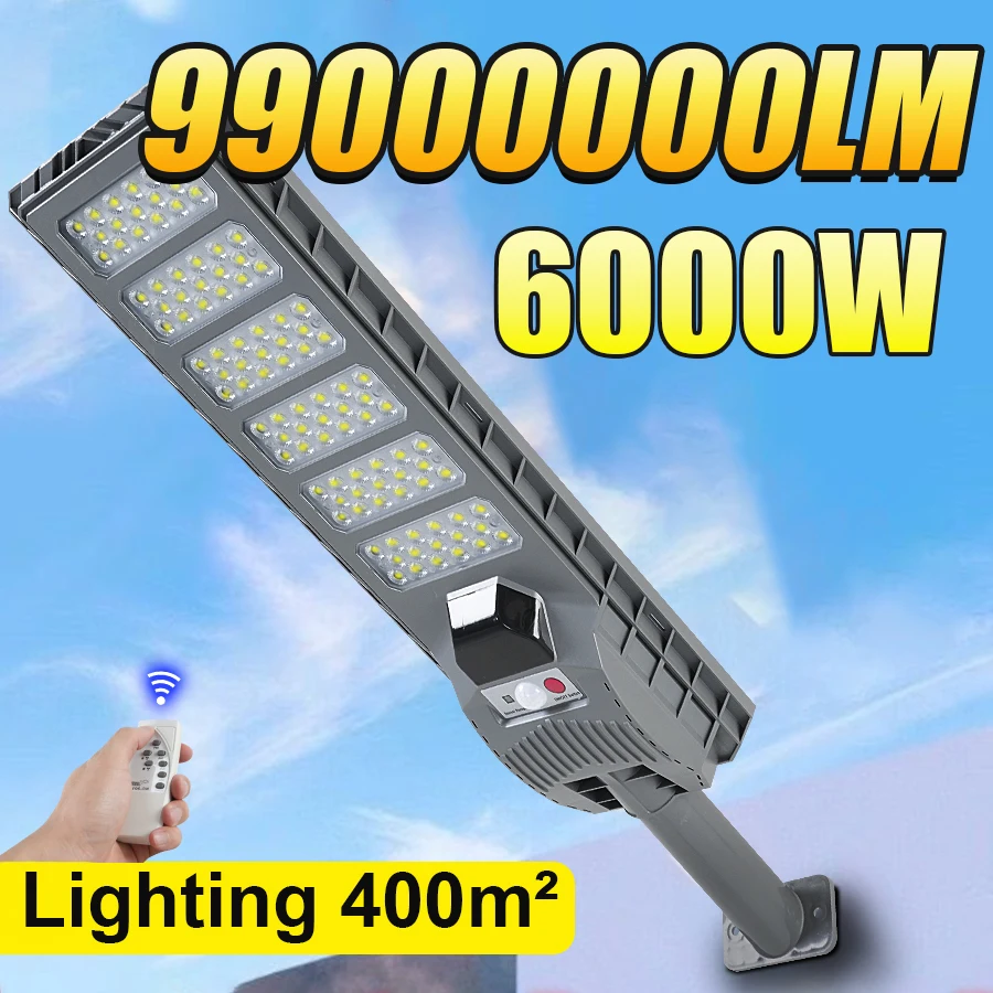 

Суперяркий уличный солнечный светильник 99000000LM 6000W LED с датчиком движения для сада и наружных стен