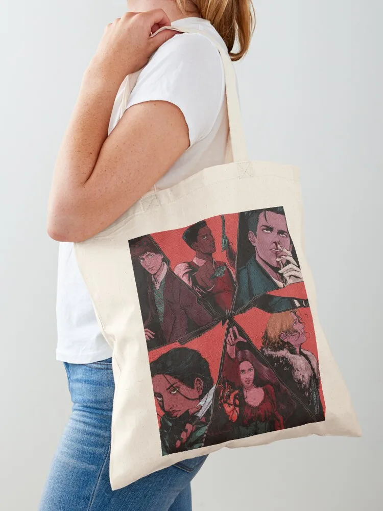 

six of crows illustration (textured) Tote Bag bags woman 2025 canvas shopping bag Canvas shoulder bag