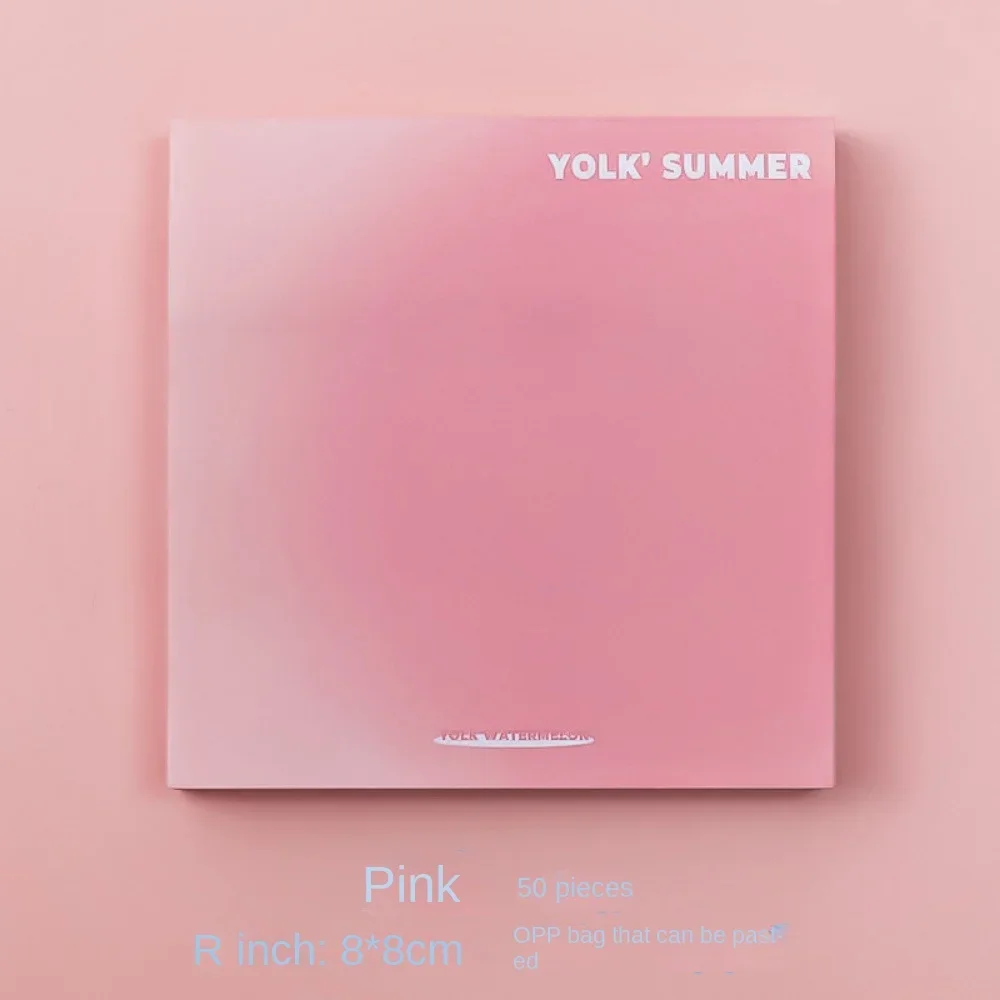 Memo Pad Gradient Color Notepad Sticky Adhesive Kawaii Memo For Diary Decoration Student Stationery School Supplies