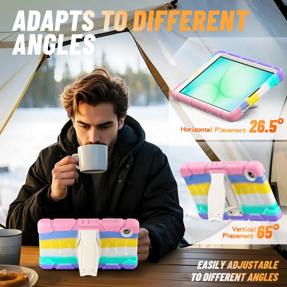 Case for Samsung Tab A9 8.7 Inch 2023 Anti-fall Shockproof with Foldable Stand for Galaxy Tab A9Plus 11inch Armor Hybrid Cover