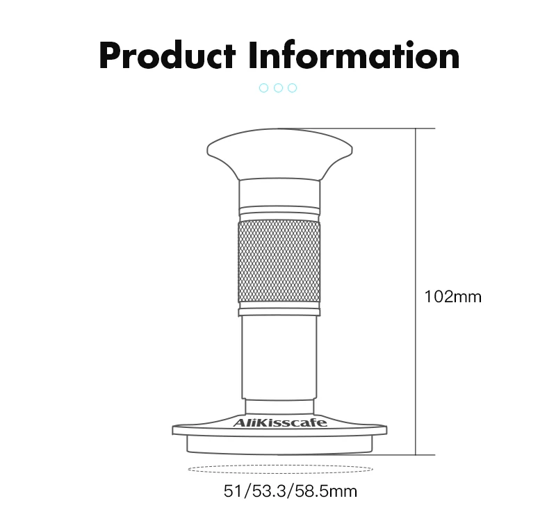 AliKisscafe Kaffeestampfer, kalibrierter Impact 4 Feder-Stampfer mit konstantem Druck, 30lb, 51mm, 53.3mm, 58.5mm, Espresso-Zubehör, Barista-Werkzeug – Detail 10