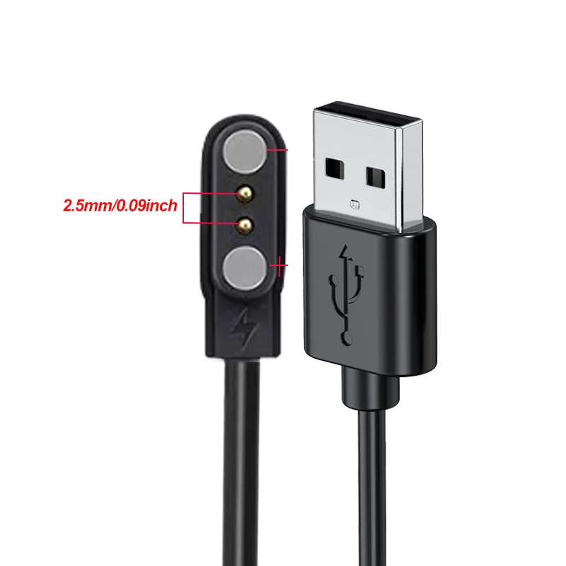 2 Pin Magnetic USB Charger For HW12 & HW16/ Haylou LS01/ LS02 Smartwatch Charging Cable