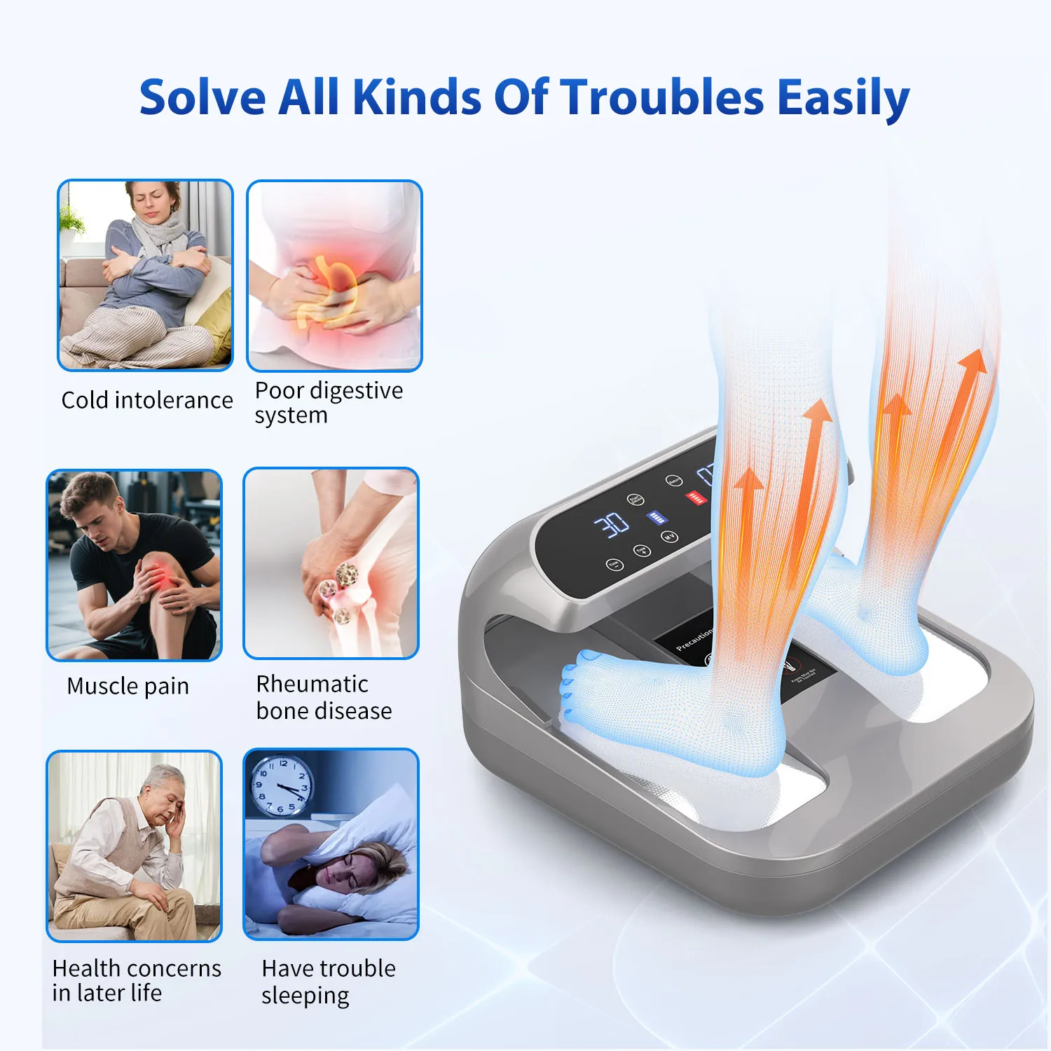 Red Light/Blue Light 2 in 1 Tera-P90 Thz Massage Home Foot Massager Chinese Physiotherapy Anti-inflammatory Sterilization