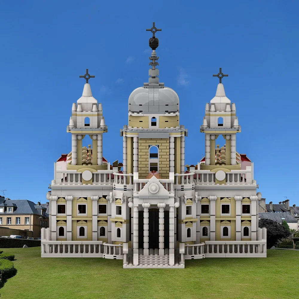 MOC Klassische Architektur Basilika di Superga Bausteine Modell Italienische Supelga Tempel Ziegel Zusammengebautes Spielzeug Kinder Geschenk