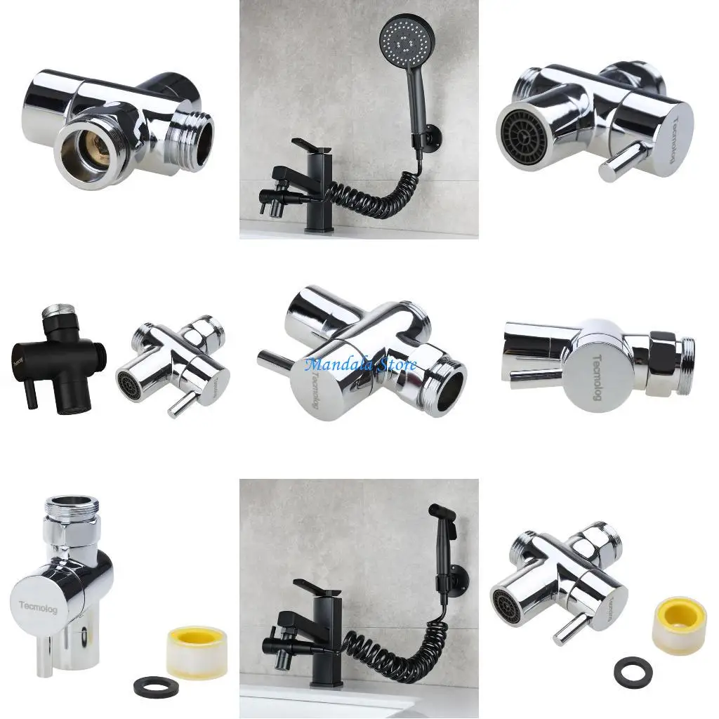 

U2JC Water 1 Into 2 Out Mop Pool Washing Machine Faucet Double Switches