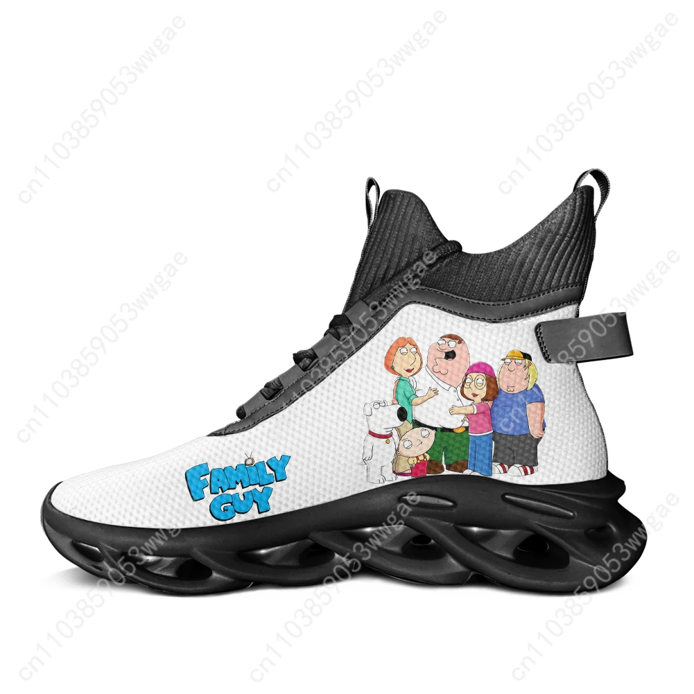 Family Guy High Top Flats Sneakers Mens Womens Sport Running Shoes High Quality Sneakers Lace Up Mesh Footwear Customized Shoes
