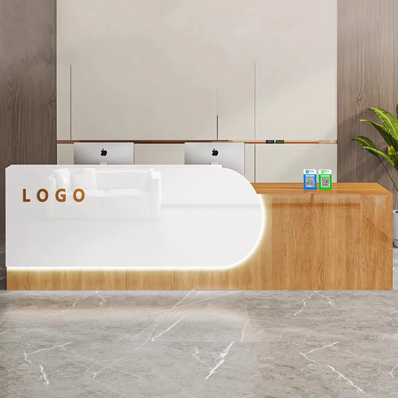 

Professional Office Reception Desk Beauty Salon Modern Cashier Business Reception Desk Simple Luxury Mostrador Office Furniture