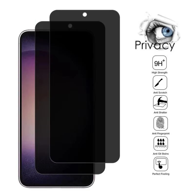 

2Pcs Privacy Screen Protector Anti-spy Tempered Glass For iPhone 16 17 Pro Max 16e 15 14 Plus 13 12 Mini 11 17 Air XS XR Film