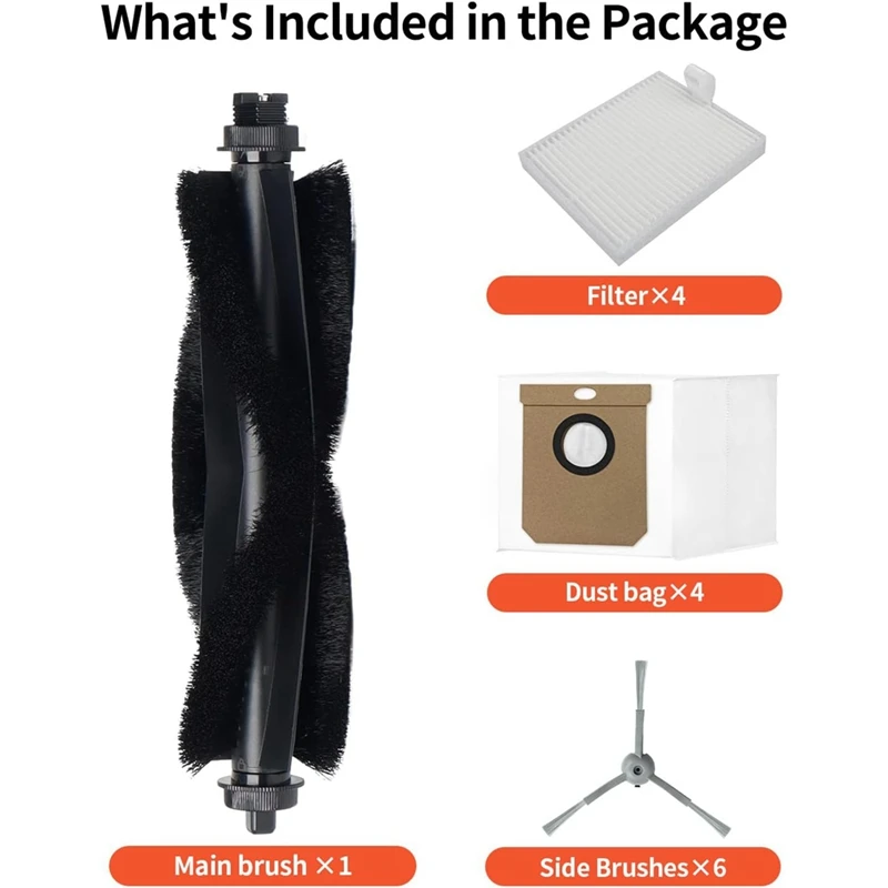 

For Eufy L50 / L 60 Robot Vacuum Cleaner Main Side Brush Hepa Filter Dust Bags Replacement Parts