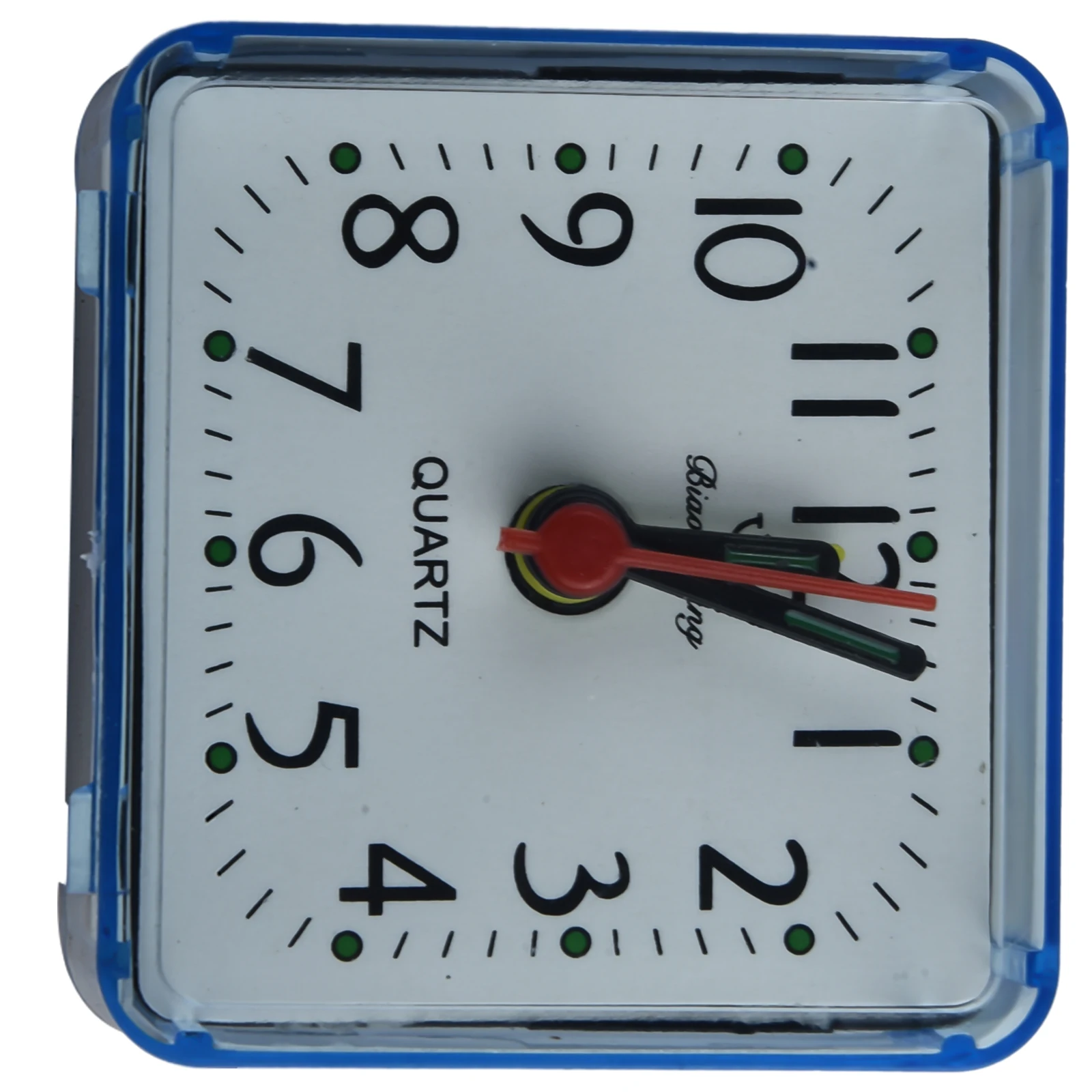 Small Battery Operated Quartz Alarm Clock with Beeping Sound for Bedside Use Featuring Clear Numbers and Reliable Performance