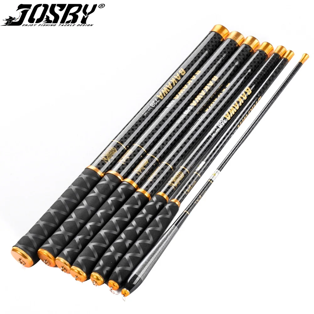 JOSBY Pesca Carp Fishing Rod Telescopic Travel Hard Carbon Fiber Feeder Pole Durable Ultra Light Pesca 1.8M2.7M 3.6M 4.5M 5.4M