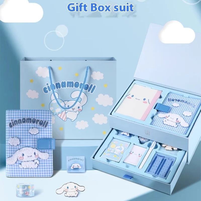 Sanrio Kawaii Cinnamoroll A6 Handwritten Book Gift Box Set Student Stationery Set Big Eared Dog Graduation Birthday Gift Pen