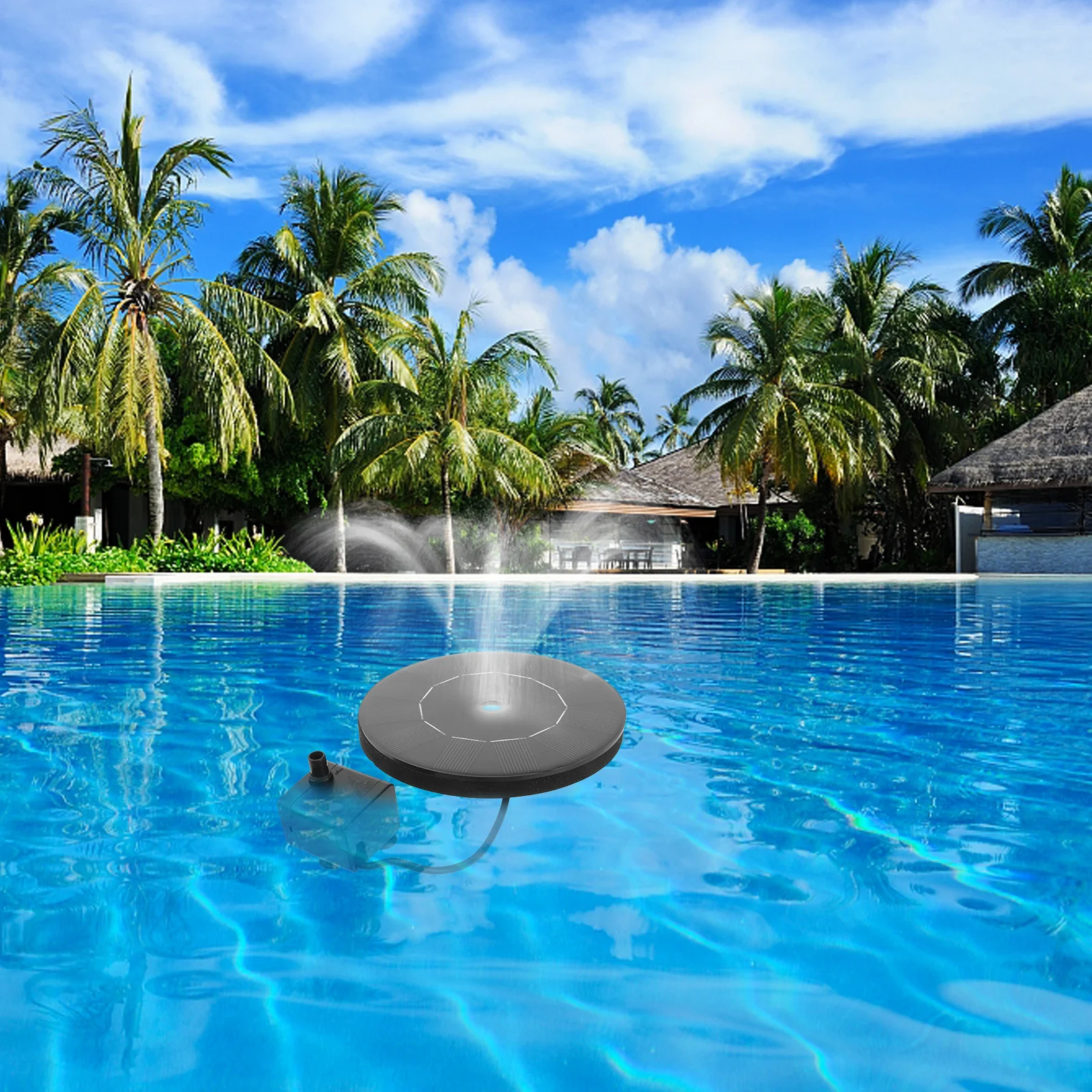 Pompe de fontaine à énergie solaire, pour jardin, étang, bain d'oiseaux, caractéristique d'eau flottante, Filtration multicouche, aucune électricité nécessaire