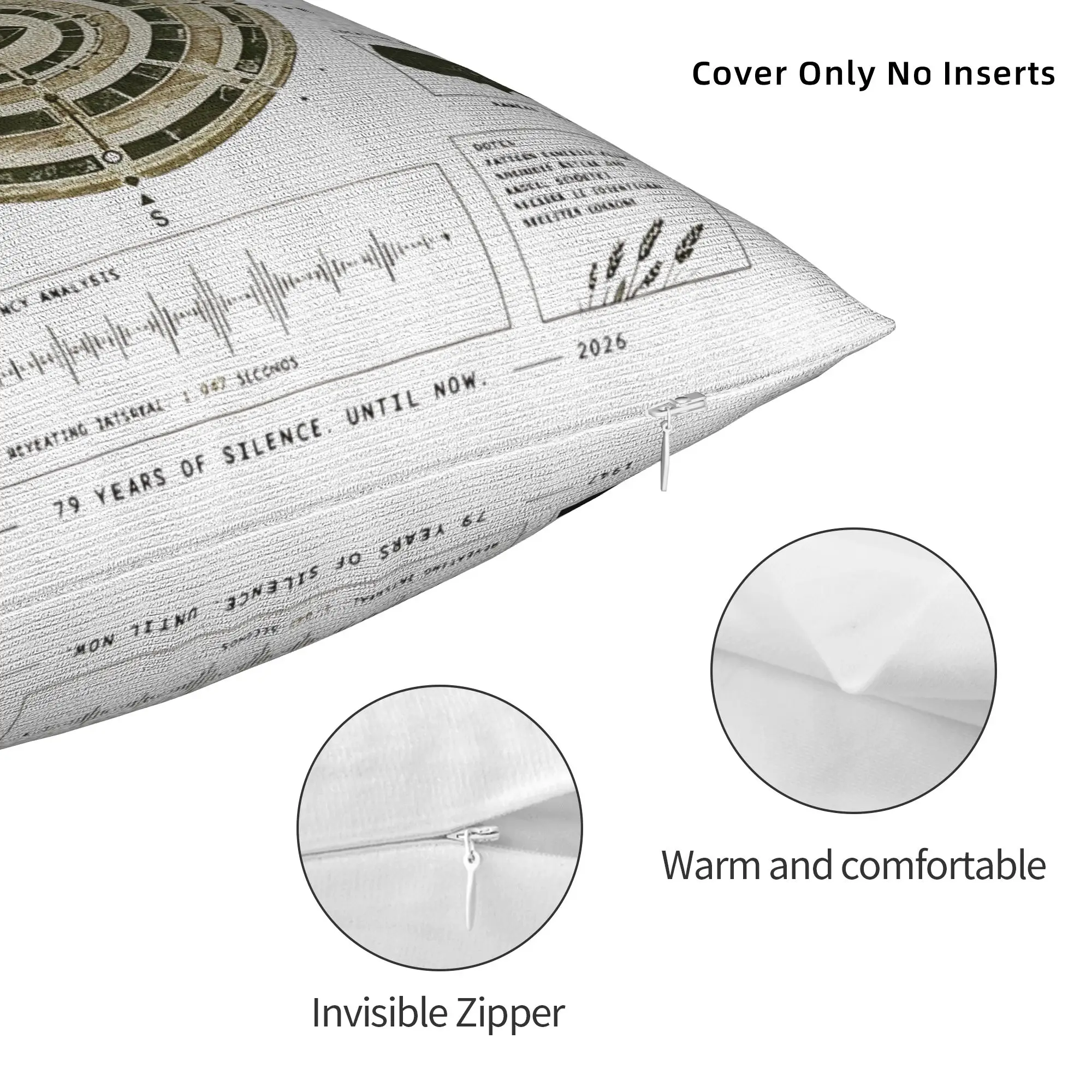 Printing Disclosured Crop Circle Report Days Pillowcase Polyester Cushion Cover UFO Schematic Throw Pillow Case Cover Seater