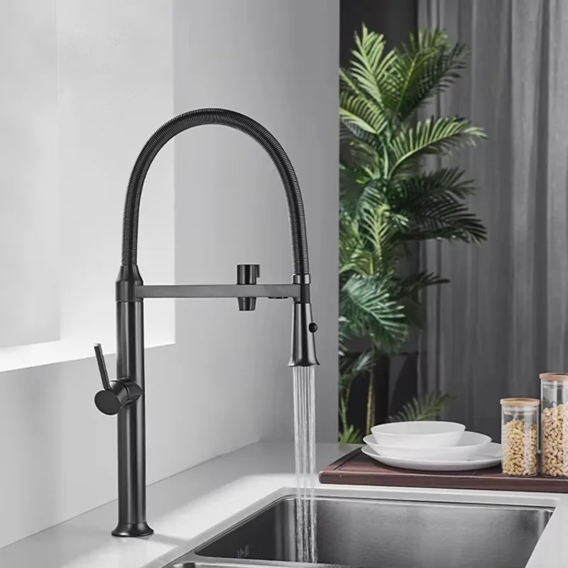 مثبت على سطح السفينة النحاسية 3 في 1 مرشحات مياه الصنبور المرنة لحوض المطبخ #6