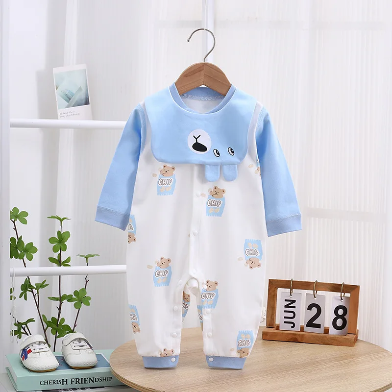 Autumn New Baby Bodysuit Cotton Split Cotton Wool Four Seasons Baby Clothing Baby Bodysuit Creeper Romper