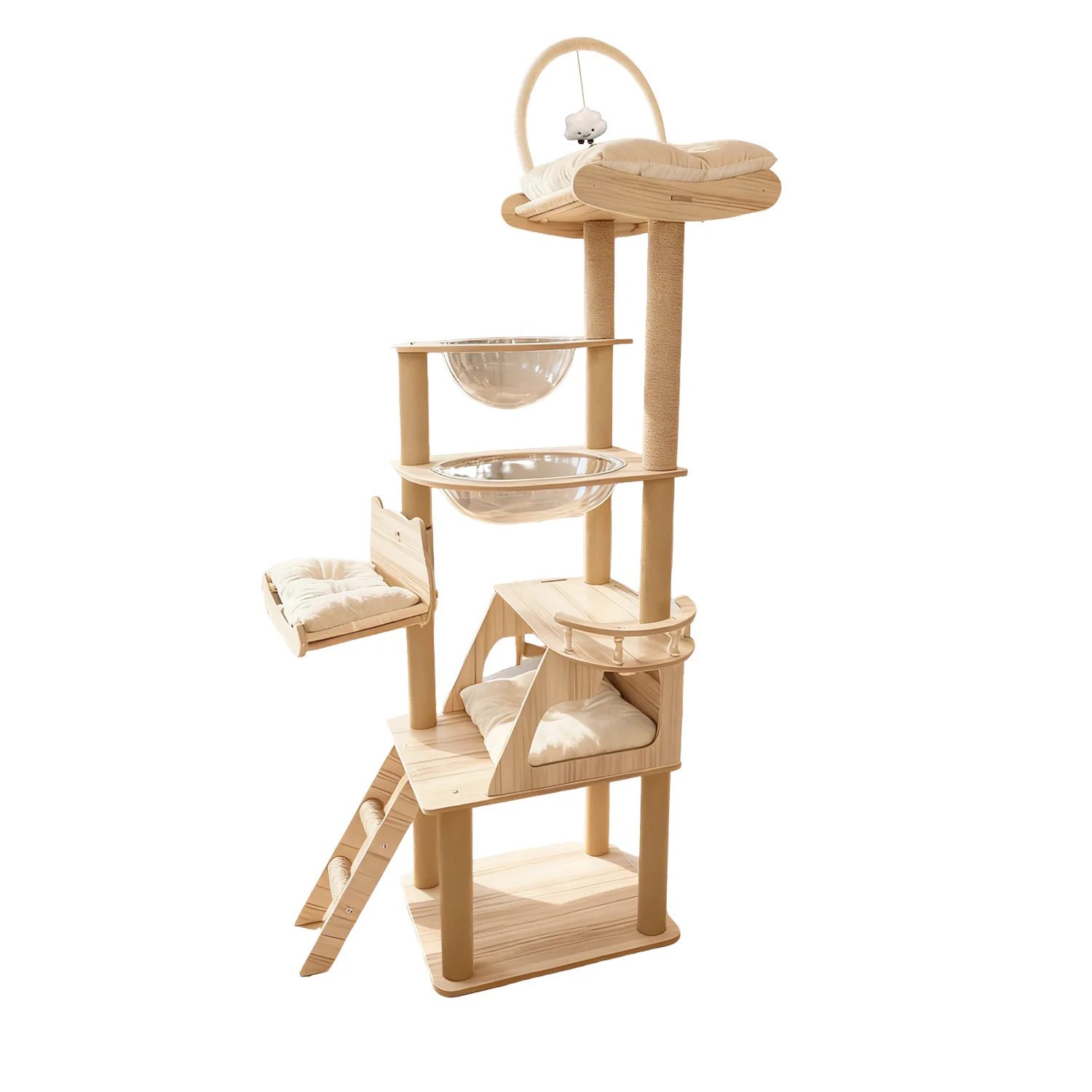 climbing frame cat tree cat nest integrated  scratch column space capsule
