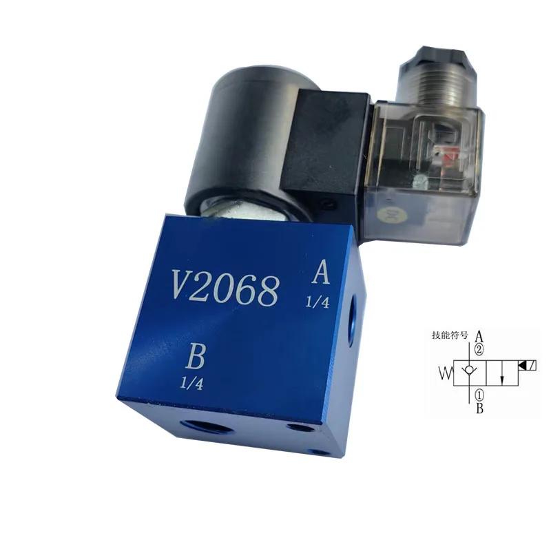 2-way-hydraulic-thread-solenoid-valve-v2068-dc24v-pressure-relief-check-valve